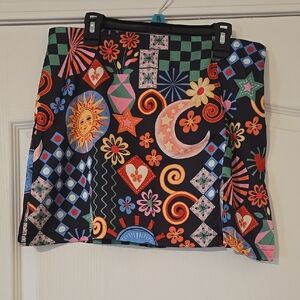 Colorful Geometric Patterned Skirt